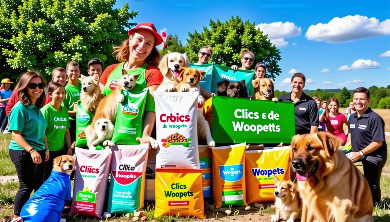 Palettes de sacs de croquettes déchargées devant un refuge animalier
