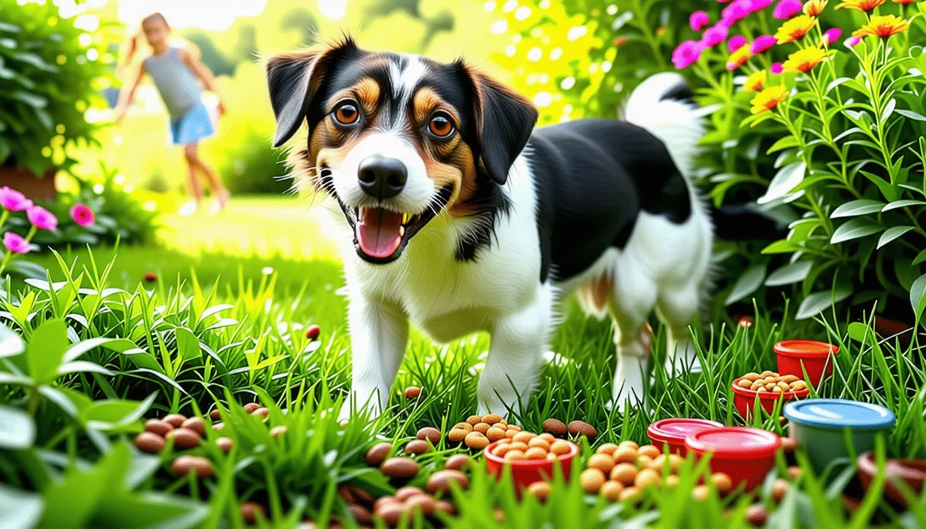 Chien museau au sol cherchant une friandise glissée sous un tapis de fouille